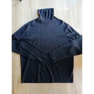 J. crew 100% merino wool black turtle neck sweater Large capsule wardrobe